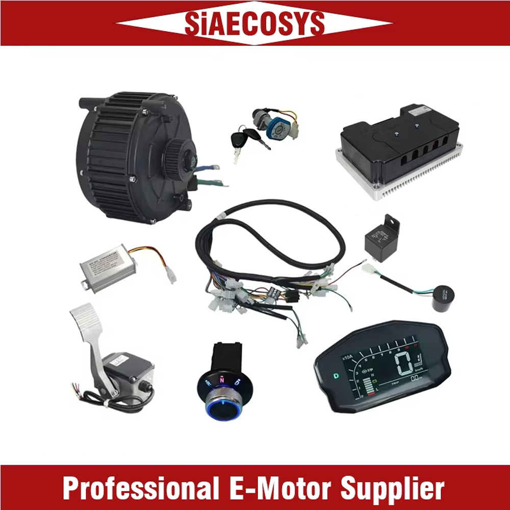 Mid Drive Motor Kit 72V 5000W - 5000W 72V Hochgeschwindigkeits-Mittelmotor-Kit, QS165 V2 für